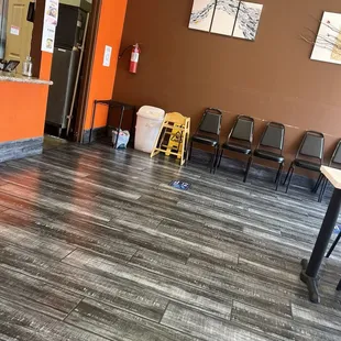 Inside restaurants