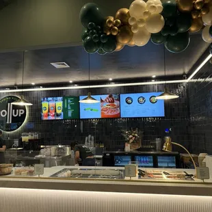 interior, sushi and sashimi