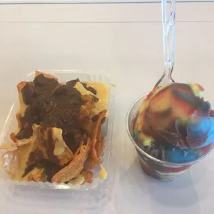 We are on a Roll with Rolly Ice! Loaded Doritos &amp; Rainbow  Water Ice