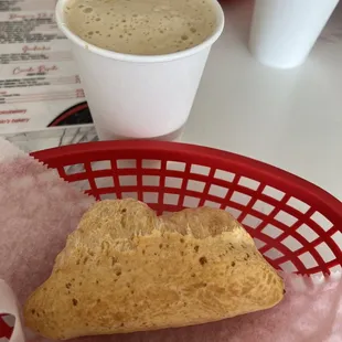 Pan de Yuca and cafe con leche