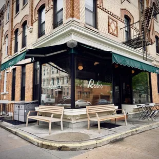 At the corner outside of Rolo's