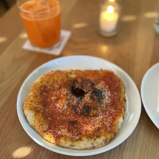 Polenta bread with chilli butter