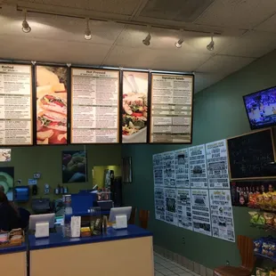 Casual wrap sandwich shop.