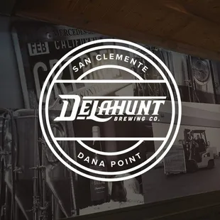 a black and white photo of delahunt brewing