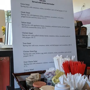 Partial menu