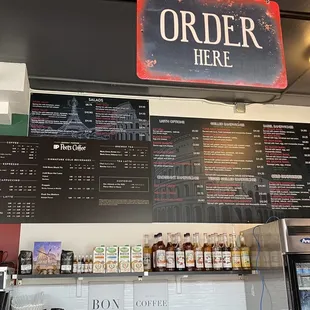 Menu board with delicious options!