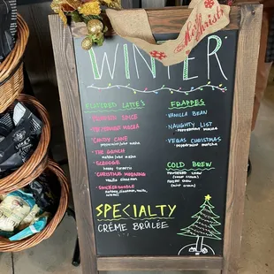 Specialty seasonal drinks
