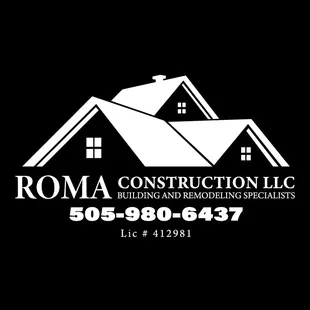 the logo for roma construction llc