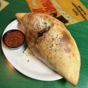 Meat lovers calzone