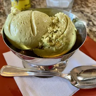 a bowl of ice cream
