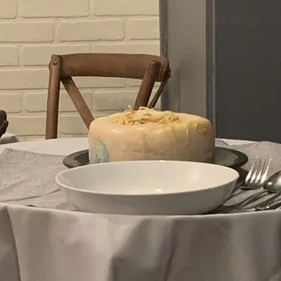 Cacio e Pepe in the cheese