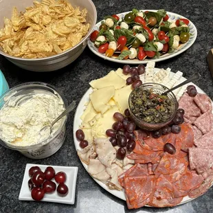 These are leftovers -- day 2 of the antipasti. Everything else was long gone!!