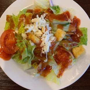 Salad with house dressing