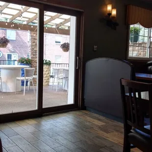Indoor and outdoor dining.   Great food and Service.