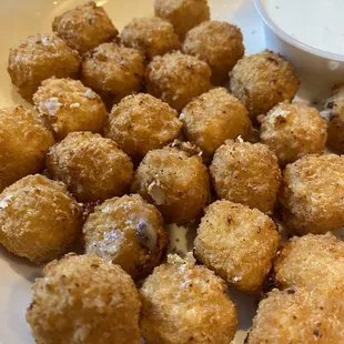 Pepper Jack hot cheese balls.