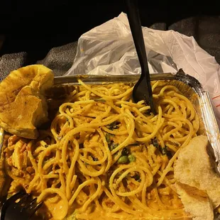 Spicy chicken carbonara