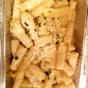 a container of pasta