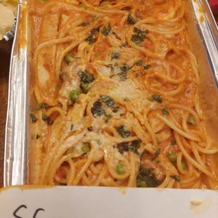 Spicy carbonara spaghetti
