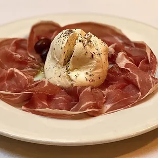 Prosciutto di Parma and burrata cheese