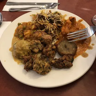 a plate of food on a table