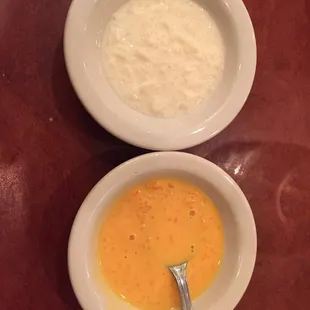 Dessert with the buffet! Rice pudding so cold and creamy! Mango Kheer so light, cool, &amp; refreshing!