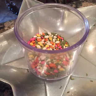 Love this indian breath freshener after the meal at the exit!