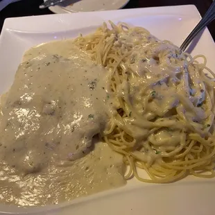 Chicken Parmigiana Alfredo