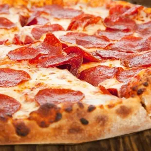 a pepperoni pizza