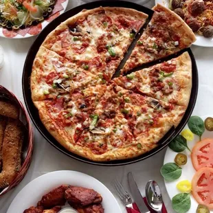 pizza, food