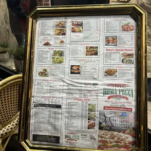 sushi and sashimi, menu