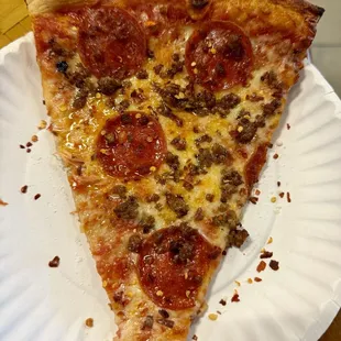 Cheese, Pepperoni, and sausage pizza
