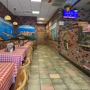 the dining area of a restaurant