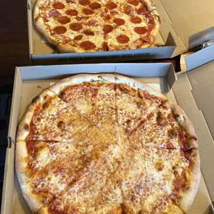 Large Cheese and a Large Pepperoni