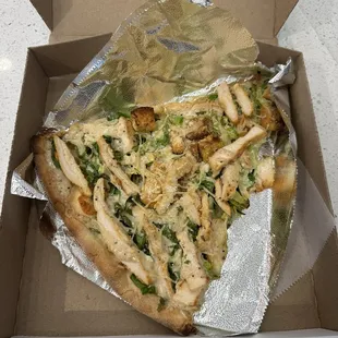 Chicken Caesar Pizza Slice