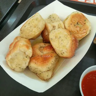 The garlic knots.