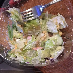 This is my Side Salad. Half way through eating it I find this.