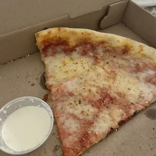 Cheese Pizza and ranch