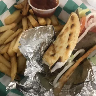 Lamb Gyro with Fries