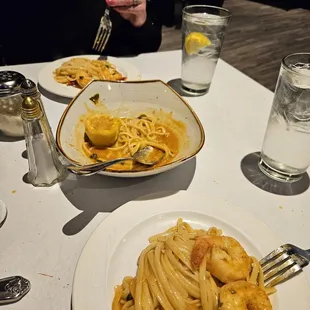Shrimp scampi shared