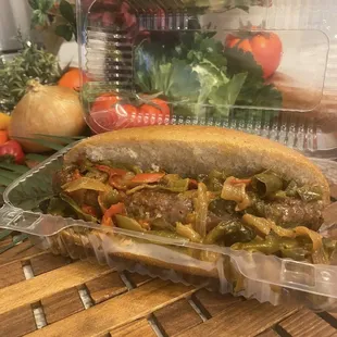 Sausage and Pepper Sandwich