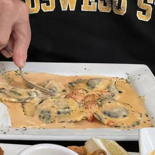 Lobster ravioli-FOUR in a serving