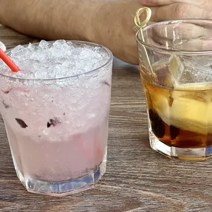 Blueberry Smash and Old Fashioned