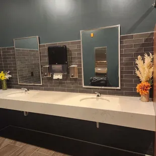 Bathroom faucets(need better soaps.. too hard to pump. They should use the automatic ones