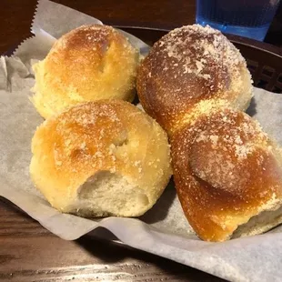 "Fresh hot rolls."