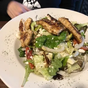 "Greek Salad with Chicken."