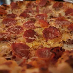 Pizza is extrodinary Italian American thin crust Flava packed