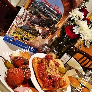 I got all the Balls da Meatballs Panini and Arachini Sicilian stuffed Rice Balls