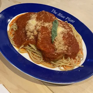 Spaghetti with Chicken Parmigiana
