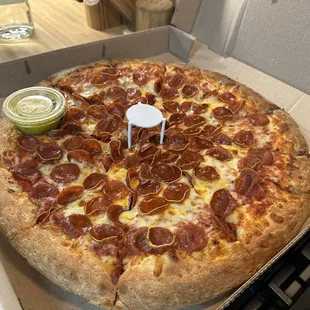 Pepperoni Pizza with Garlic Butter