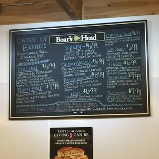 the menu